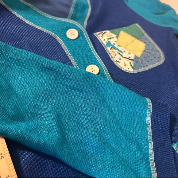 Vintage Canvasbacks Lutton & Horsfield Cardigan Button Up Patchwork Women’s XS - Picture 7 of 12